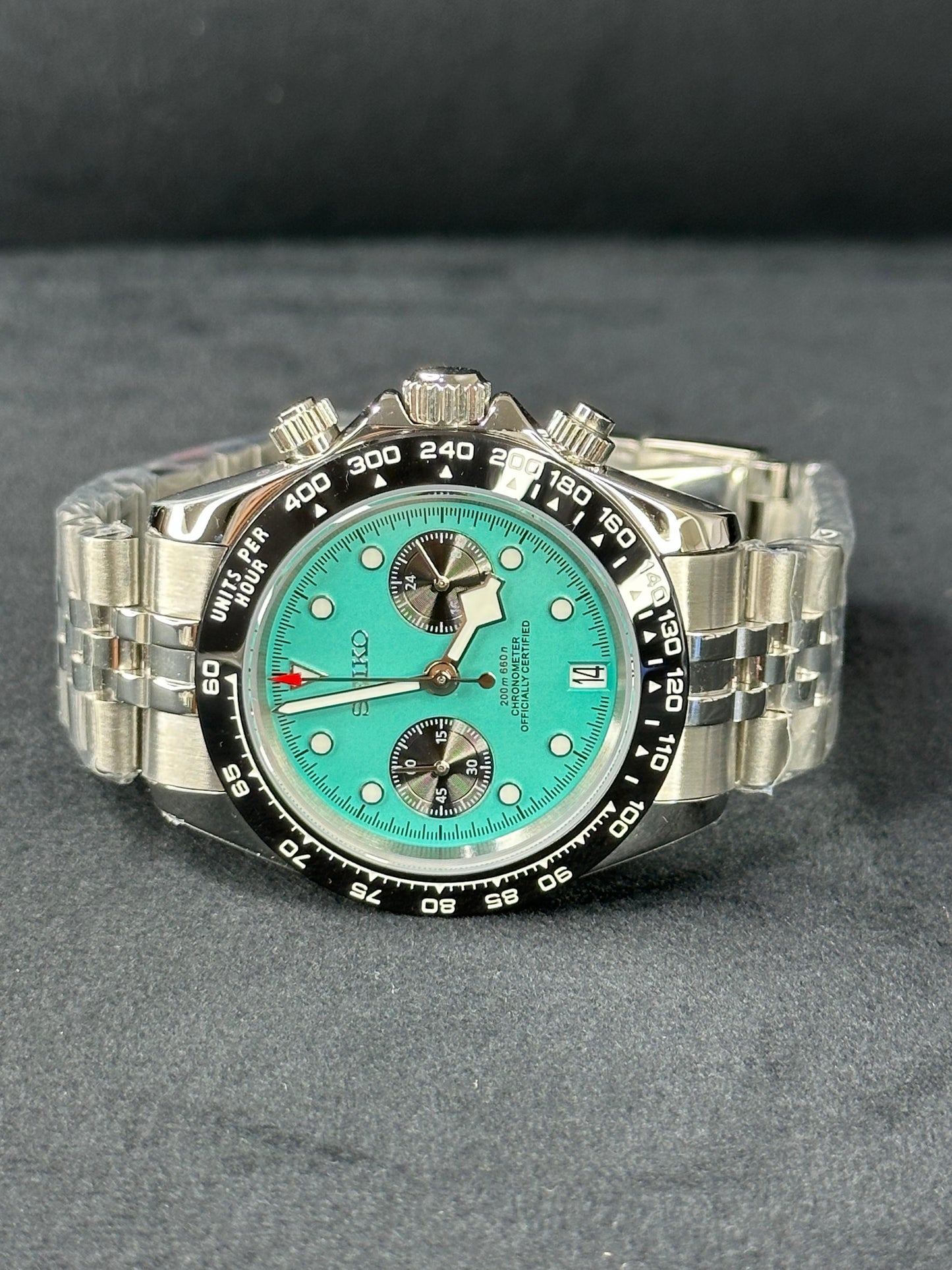 Seiko Mods - Flamingo Blue